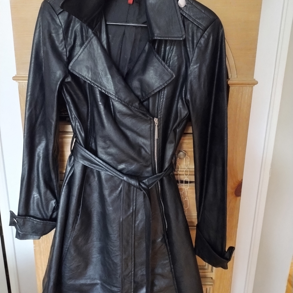 Women's Black Faux Leather Jacket